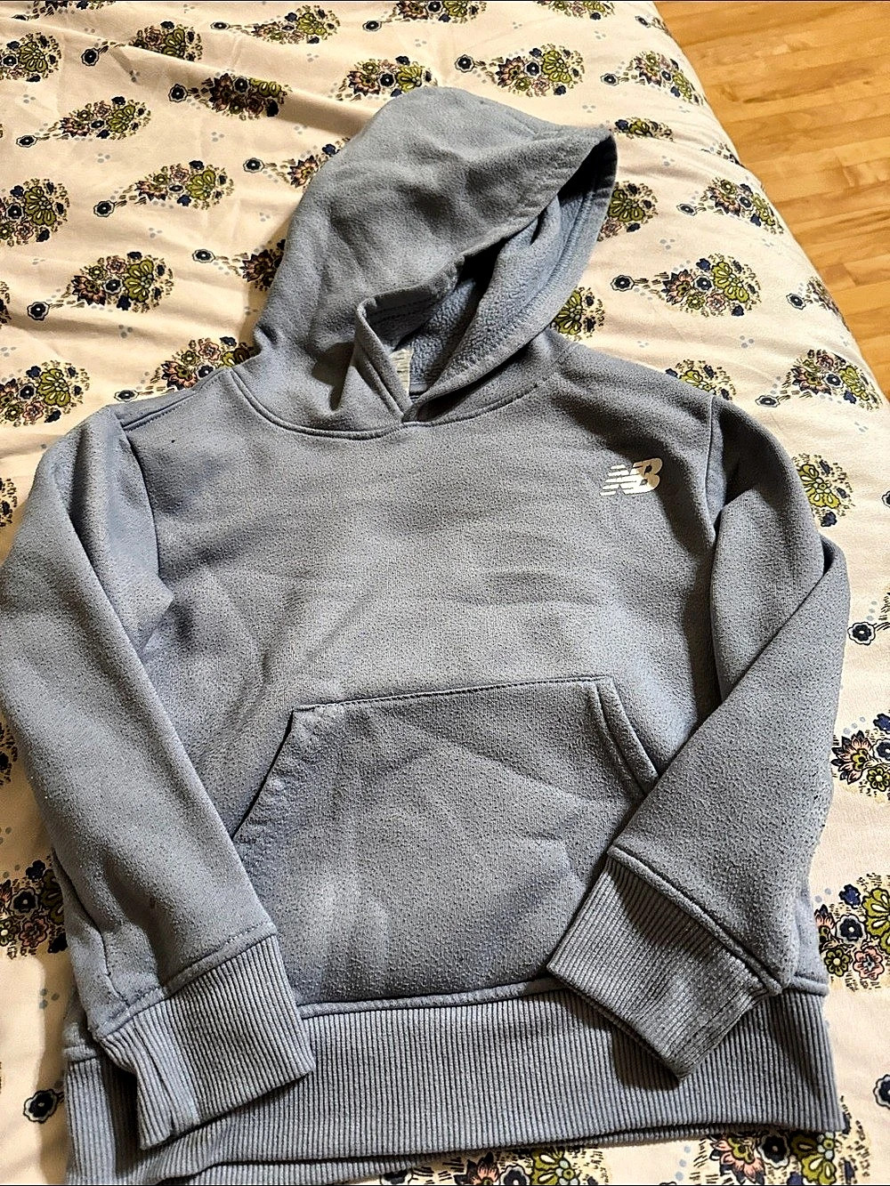 New Balance Kids Classic Fleece Pullover Hoodie Boys 5/6 Gray
